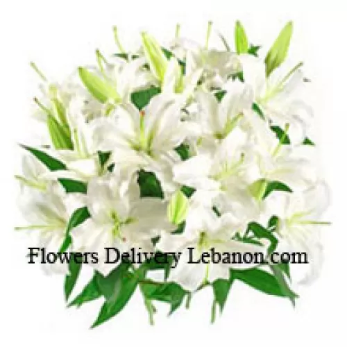 Bukiet białych lilii