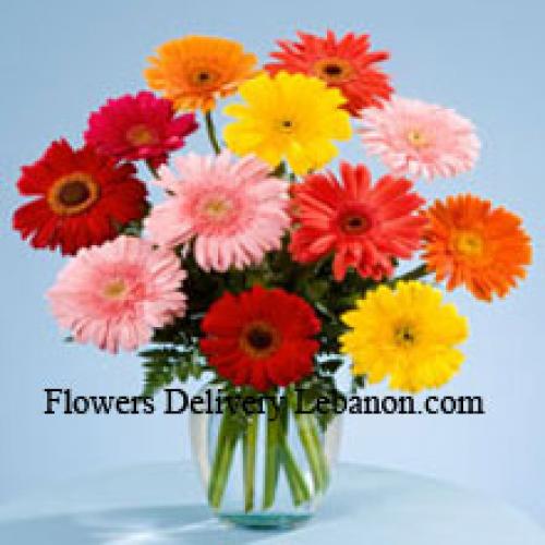 12 Sweet Mixed Gerberas