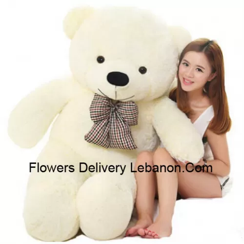 A Giant 4 Feet (48 Inches/122 Centimetre) Tall White Teddy Bear