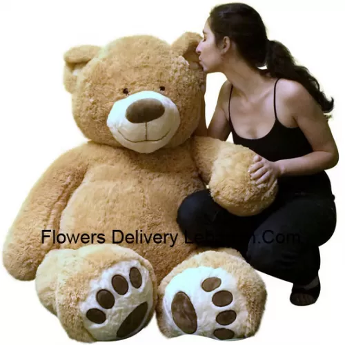 Een reusachtige 4 voet (48 inch) hoge bruine teddybeer